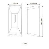 Дозатор сенсорний для антисептика/рідкого мила HOTEC 13.503 ABS White,1000мл,(DC 4*1.5V-тип C-LR14)