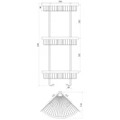 Поличка кутова TOPAZ 4115-3