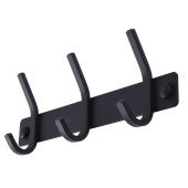 Планка з гачками Globus Lux BQ9435-3 чорна матова SUS304 Планка з гачками Globus Lux BQ9435-3 чорна матова SUS304