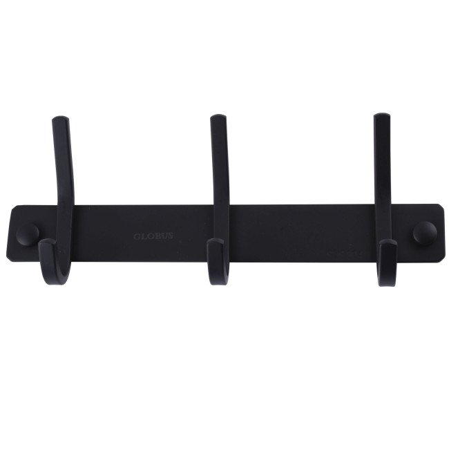 Планка з гачками Globus Lux BQ9435-3 чорна матова SUS304 Планка з гачками Globus Lux BQ9435-3 чорна матова SUS304