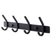 Планка з гачками Globus Lux BQ9435-4 чорна матова SUS304 Планка з гачками Globus Lux BQ9435-4 чорна матова SUS304