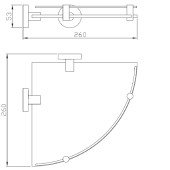 Полиця угловая Perfect Sanitary Appliances SP 8117