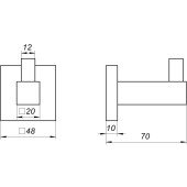 Гачок одинарний Globus Lux SQ9411