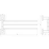 Тримач рушників Globus Lux SQ 9431-3  SUS304