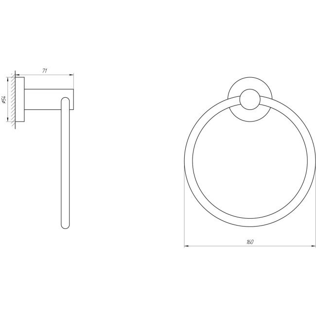 Тримач рушників Globus Lux SS 8407  SUS304 2