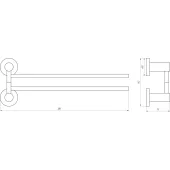 Тримач рушників Globus Lux SS 8431-2  SUS304