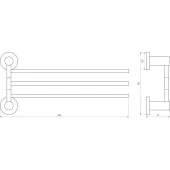 Тримач рушників Globus Lux SS 8431-3  SUS304