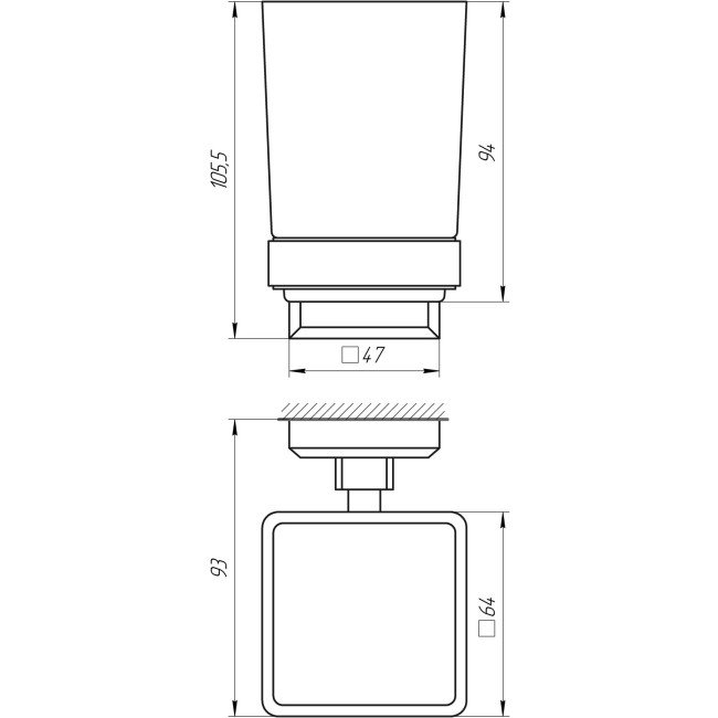 Стакан одинарний TOPAZ TКВ 9921A Стакан одинарний TOPAZ TКВ 9921A