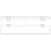 Полиця TOPAZ TKB 9927 скло с бортиком