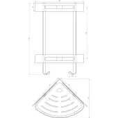 Полка подвійна кутова Globus Lux BQ9422