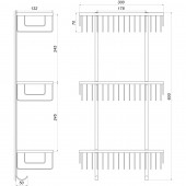 Полиця потрійна Globus Lux SQ9477