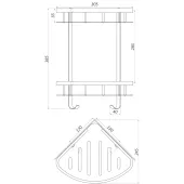 Полка подвійна кутова Globus Lux SS8422