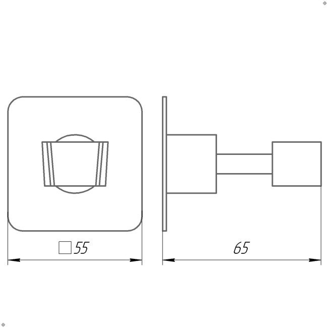 Тримач-кронштейн для душової лійки Globus Lux SQ 9025 SUS304 Тримач-кронштейн для душової лійки Globus Lux SQ 9025 SUS304
