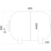 Гідроакумулятор   80л ZILMET ultra-pro 10bar ГОРИЗОНТАЛЬНИЙ ( 1100008005 )
