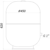 Гідроакумулятор з фіксованою мембраною  80 л ZILMET HYDRO-pro 10bar ( 11A0008000 )