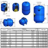 Гідроакумулятор з фіксованою мембраною 105 л ZILMET HYDRO-pro 10bar ( 11A0010500 )