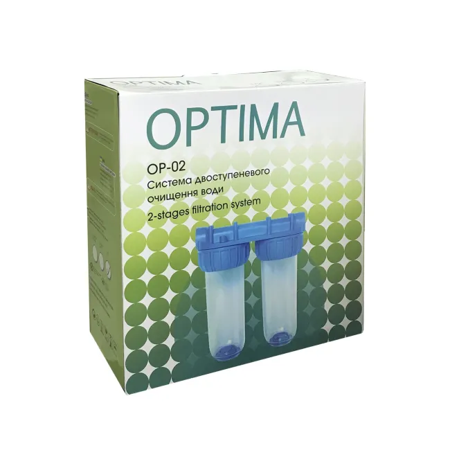Система 2-х ступеневого очищення Optima OP-02, 3/4″ 2 Система 2-х ступеневого очищення Optima OP-02, 3/4″ 2