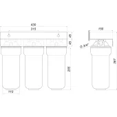 Система 3-х ступеневого очищення Bio+ systems NSL103, 3/4″
