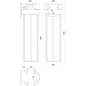 Фільтр-колба + ПП картридж Bіо+ systems SL20-BB Big Blue 20″, 1″
