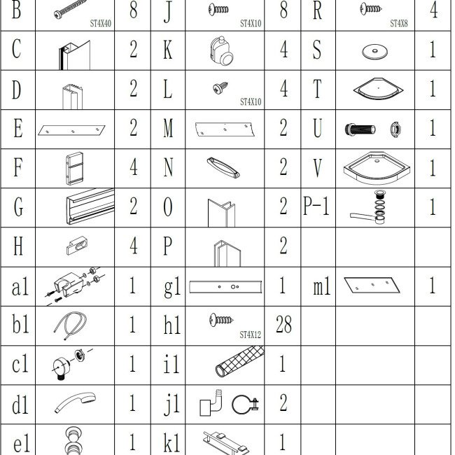 Душовий бокс півкруглий WISLOK L90FFS (L90F) BRAVO (3уп.)