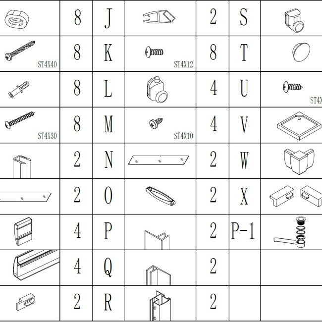 Душова кабіна квадратна ODRA L90FS (L90) BRAVO (2уп.)