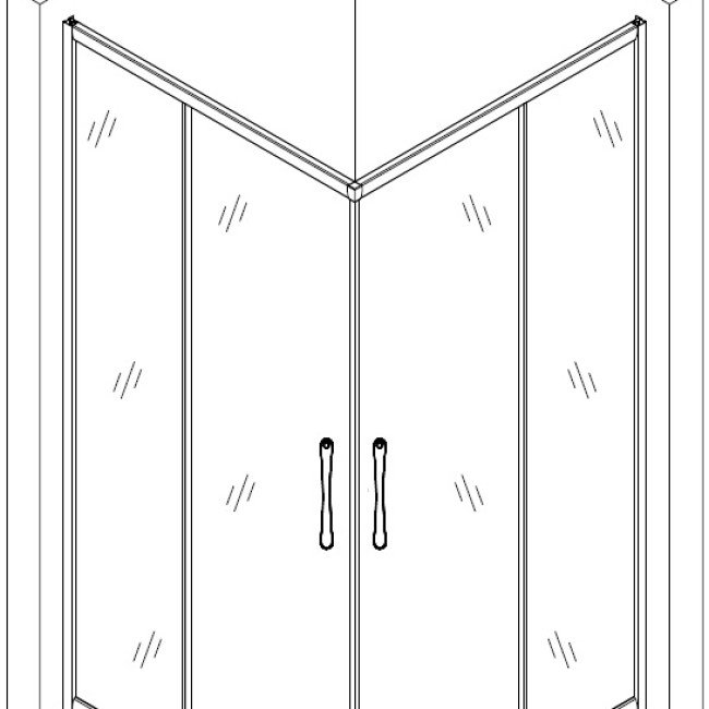 Душова кабіна квадратна ODRA L90FS (L90) BRAVO (2уп.)