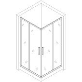 Душова кабіна квадратна ODRA L90TW.Line (L90W.Line) BRAVO (2уп.)