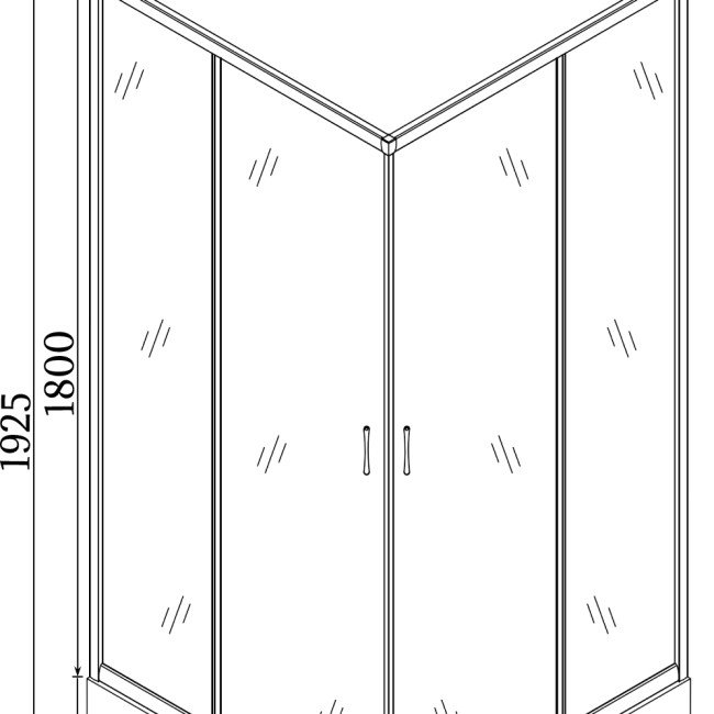 Душова кабіна квадратна ODRA L90TW.Line (L90W.Line) BRAVO (2уп.)