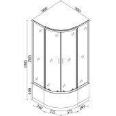 Душова кабіна півкругла WARTA H90FW (H90W) BRAVO (2уп.)