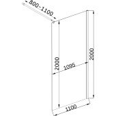 Душова перегородка LEGA 110TC (110T) BRAVO (1уп.) Душова перегородка LEGA 110TC (110T) BRAVO (1уп.)
