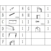 Душові двері PROSNA 80TCW.Line (80W.Line) BRAVO (1уп.)