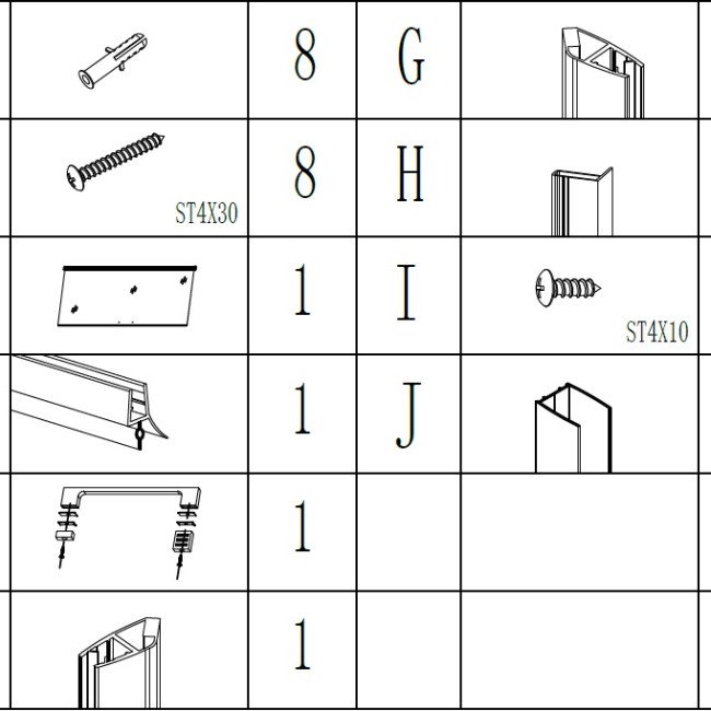 Душові двері PROSNA 80TCW.Line (80W.Line) BRAVO (1уп.)