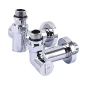 Набір Кран вентильний кутовий з американкою SOLOMON LUX 1/2″ CHROM 7777_TEN (1уп.)