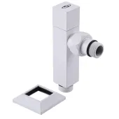 Набір Кран напівобертовий кутовий з американкою SOLOMON LUX 1/2″ CUBE WHITE 8888 (1уп)