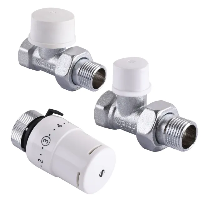 Набір Крани радіаторні прямі ARCO 1/2″ подача + зворотка + термоголовка KCT02 М30 Набір Крани радіаторні прямі ARCO 1/2″ подача + зворотка + термоголовка KCT02 М30