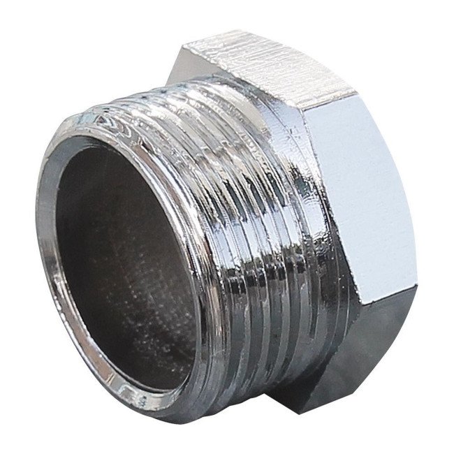 Заглушка з зовнішньою різьбою SOLOMON 3/4″ хром 4001