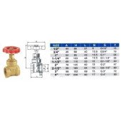 Засувка вентильна пряма SOLOMON латунна 2″ (5080, 2041) Засувка вентильна пряма SOLOMON латунна 2″ (5080, 2041)