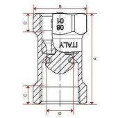 Клапан зворотнього ходу води ITAP 1/2″ BLOCK 101