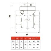 Клапан зворотного ходу води SOLOMON 1/2″ хлопавка 130