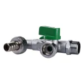 Кран ARCO кульовий для поливу подвійний  1/2″x3/4″x3/4″ 00472