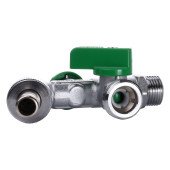 Кран ARCO кульовий для поливу подвійний  1/2″x3/4″x3/4″ 00472