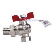 Кран кульовий ARCO  1/2″ SENA 154303 кутовий з американкою (754303)