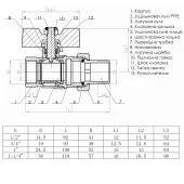 Кран кульовий прямий з американкою SOLOMON 1″ ПОСИЛЕНИЙ 1042