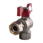 Кран кульовий кутовий з накидною гайкою SOLOMON 1/2″ ВВ PN40 160401 Кран кульовий кутовий з накидною гайкою SOLOMON 1/2″ ВВ PN40 160401