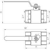 Кран кульовий прямий Q PROFESSIONAL 1″ ВВ КР PN40 QP151