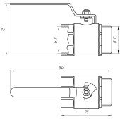 Кран кульовий прямий Q PROFESSIONAL 1″ ЗВ КР PN40 QP152