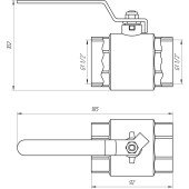 Кран кульовий прямий Q PROFESSIONAL 1 1/2″ ВВ КР PN40 QP151 Кран кульовий прямий Q PROFESSIONAL 1 1/2″ ВВ КР PN40 QP151