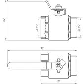 Кран кульовий прямий Q PROFESSIONAL 1 1/2″ ЗВ КР PN40 QP152