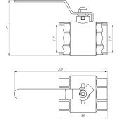 Кран кульовий прямий Q PROFESSIONAL 2″ ВВ КР QP151 PN40 Кран кульовий прямий Q PROFESSIONAL 2″ ВВ КР QP151 PN40