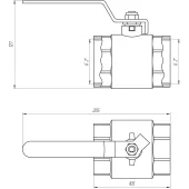 Кран кульовий прямий Q PROFESSIONAL 2″ ВВ  КР QP151 PN40